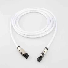 OCC Silver Plated Ethernet Cord RJ45 Lan Cable High-Speed Cat8 Network Cable