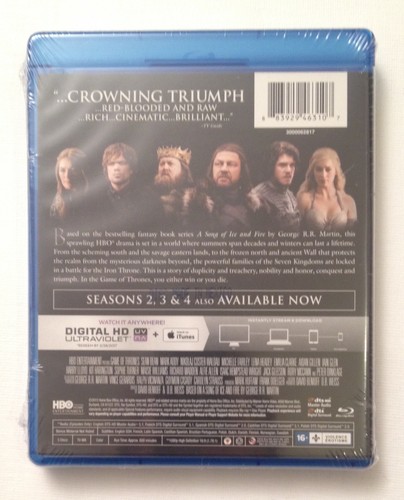 GAME OF THRONES: Complete First Season MINT NEW 5-DISC BLU-RAY SET!! - Picture 2 of 2