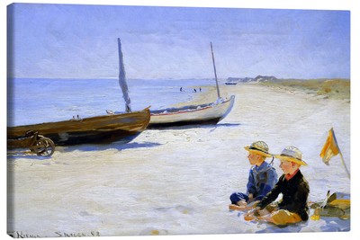Leinwandbild Jungen am Strand von Skagen - Peder Severin Krøyer