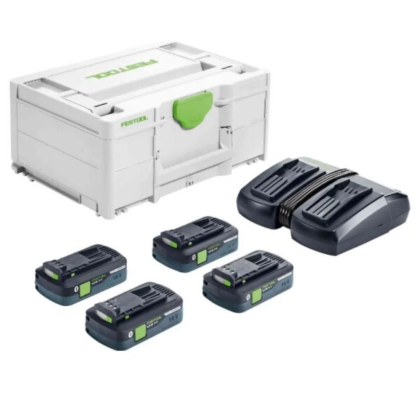 SET ENERGIA FESTOOL SYS 18V 4X4,0Ah + TCL 6 DUO