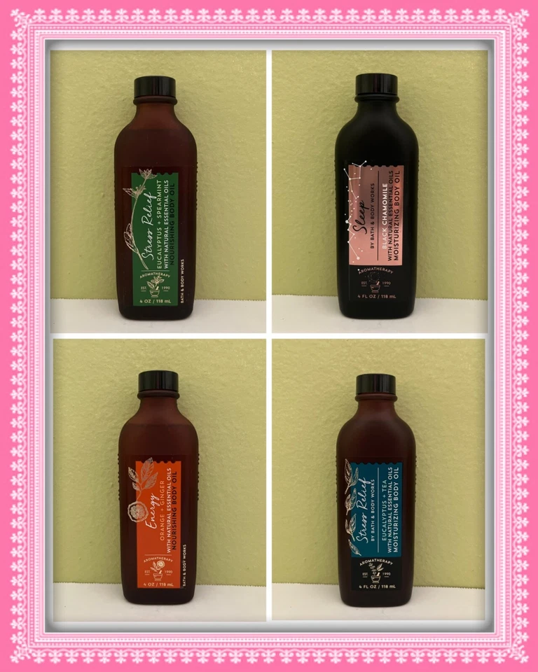 (1) Bath & Body Works Aromatherapy Body Oil 4oz/118ml NEW ~ u pick ~