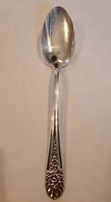 Vintage WM Rogers Mfg Co AA IS JUBILEE Silverplate Soup Spoon7 1/4" Flowers Rose