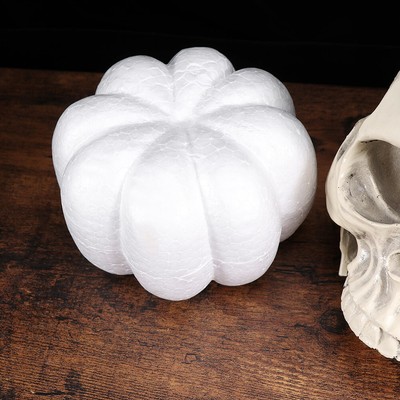 24 Pack Mini Foam Pumpkins – 2 Inch White Imitation Pumpkins For Crafts & Party Décor