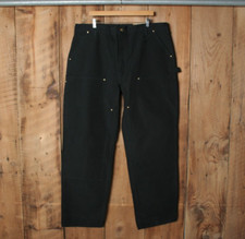 Image of Carhartt B01-BLK Loose Original Fit Firm Duck Double-Front Dungarees Sz. 42x32