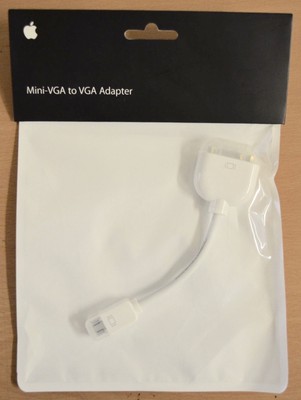 Apple m 8639g/a Mini-vga to vga adapter for ibook imac, and powerbook (718908399286)