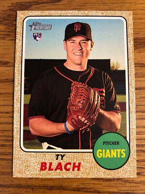 Ty Blach RC 2017 Topps Heritage High Number HN Giants Card #659  *2110*