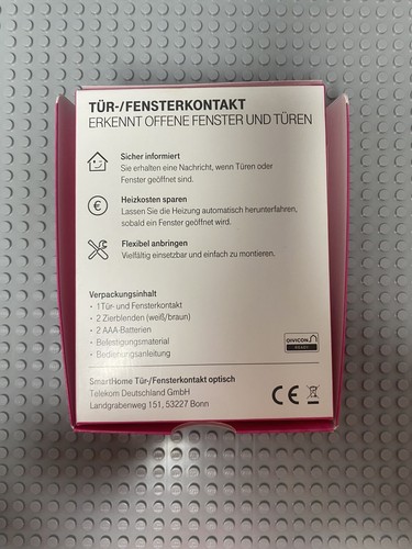 Telekom Magenta - Smarthome Tür-/Fensterkontakt Optisch - Bild 2 von 3
