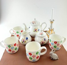 Bone China Dinnerware and Serveware. 7 Piece Tea Set, Service for 4