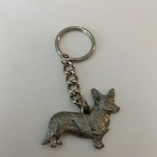 Corgi PEWTER Dog 3D Keychain Key Chain Ring Fob GG Harris
