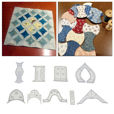 9 Stück Quilten Vorlage Patchwork Zeichnung Schneiden Lineal Pattern Maker