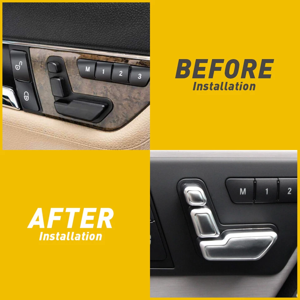 Door seat Adjust Button Switch Cover Trim for 2013-2014 Mercedes-Benz GL63 AMG - Image 4 of 4