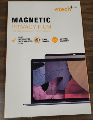 Letech Magnetic Privacy Film Screen Protector for MacBook Pro 15.4'' (2016)