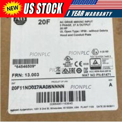 Allen Bradley 20F11ND027AA0NNNNN PowerFlex 753 AC Drive 20F11ND027AA0NNNNN