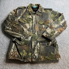 vtg Liberty Camo Realtree Hunting Jacket mens small Camouflage Fleece lined hunt