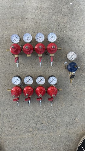 Micro Matic Single Gauge Regulator Red Draft Beer