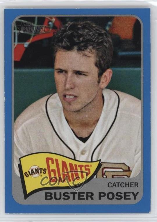 2014 Topps Heritage Blue Border Buster Posey #149 0b0