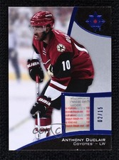 2015-16 Ultimate Collection Platinum Blue Material 2/15 Anthony Duclair #3 3b8