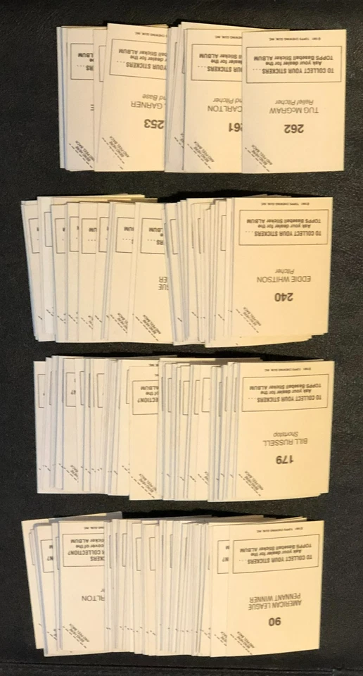 Juego completo de pegatinas de tarjetas coleccionables de béisbol Topps 1981 #1-262 Foto 3 de 4