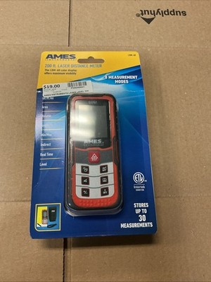 AMES 200 Ft. Laser Distance Meter, 8 measurement modes! New LDM-60 NEW