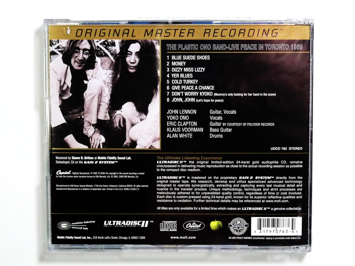81年自主プレス One Real Band It's nice to know Live Peace in Toronto, 1969 [35th Anniversary] [Remaster] by John