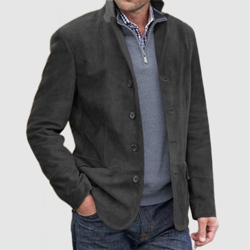 Men's Vintage Suit Coat Casual Blazer Jacket Streetwear Fall Button Down Outwear - Picture 11 of 18