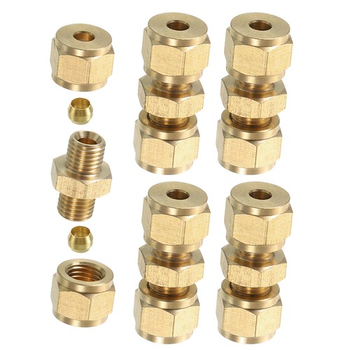 5 x Brass Compression Tube Fitting 4mm Tube OD Connector NPT Thread Connectors