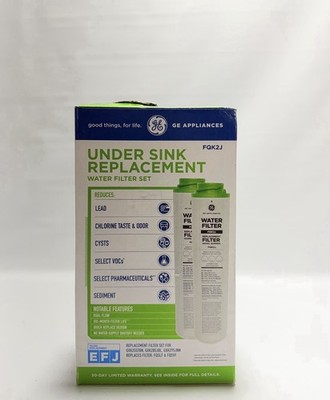 GE FQK2J Under Sink Dual Flow Water Filter Replacement 2 Pack