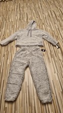 Damen Hausanzug DKNY 38 M Neu Jogginganzug Lounge Sweatshirt Teddyfell Hose warm