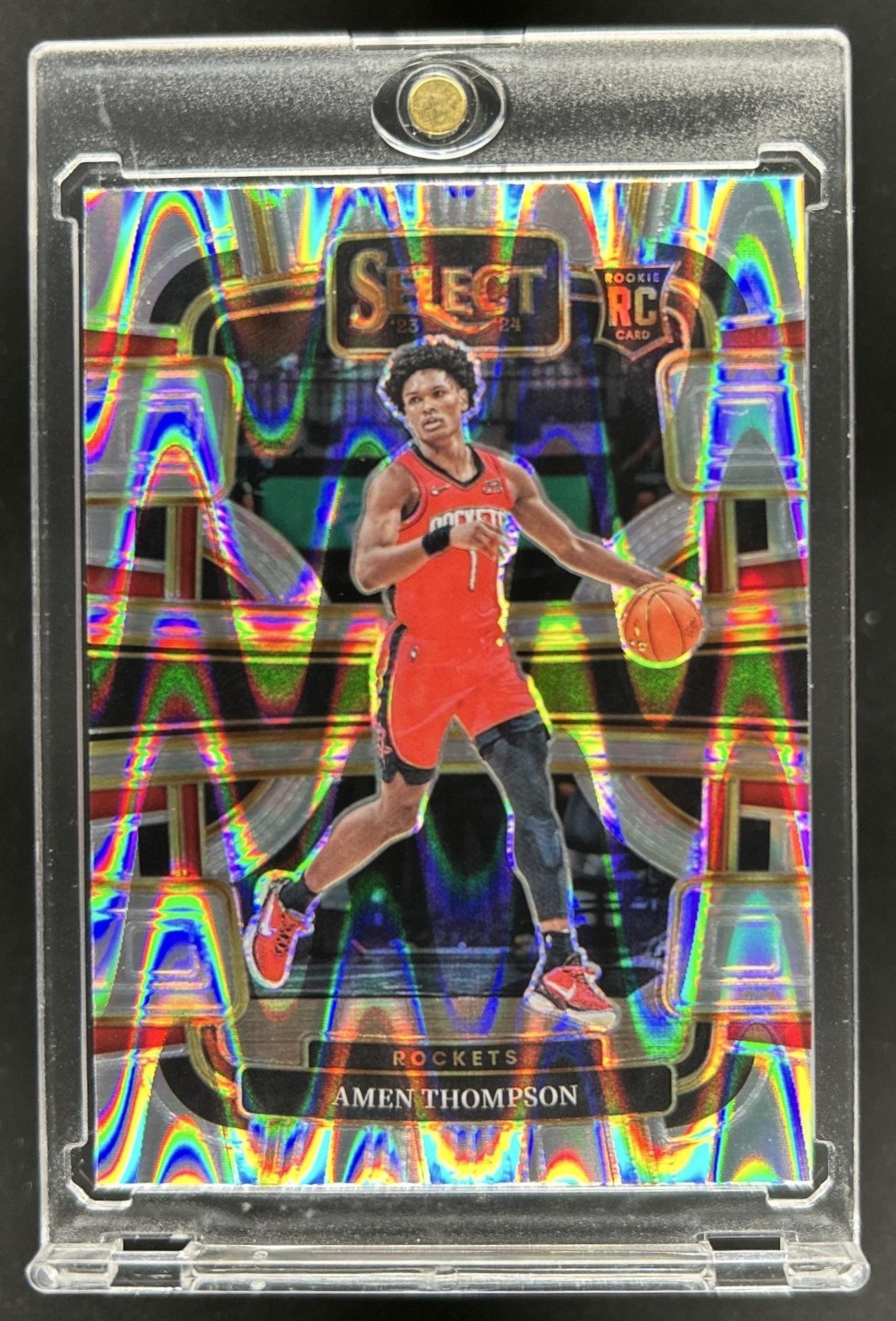 2023-24 Panini Select Amen Thompson RC Tectonic Prizm Concourse #96 Rockets