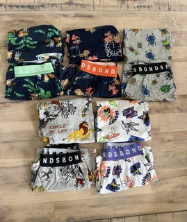 BONDS KIDS SHORT PYJAMAS LOONEY TUNES BLUEY LION KING BUGS SIZE 3