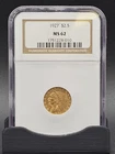 1927 $2.50 Gold Indian Head NGC MS62