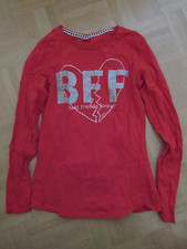 Langarmshirt Mädchen Gr. 176 rot mit Aufdruc...