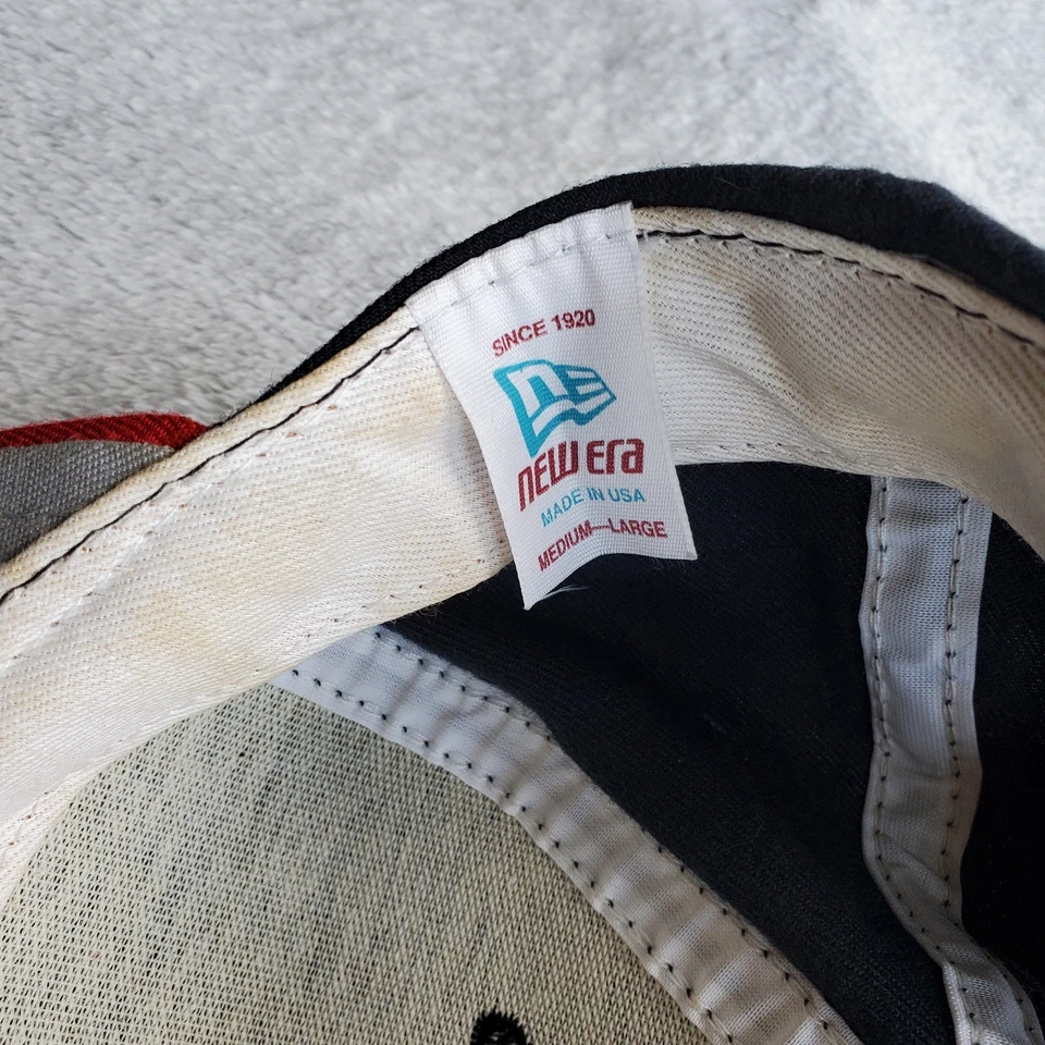 ULTRA RARE 90s New Era Baseball Snapback Hat Cleveland Indians Chief Wahoo Logo - Image 3 of 4