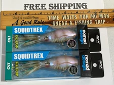 LOT OF 2 Nomad Design Squidtrex 110 Soft Jigging Cast Trolling Saltwater Lures.