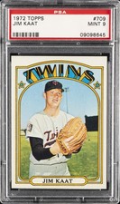 1972 TOPPS #709 JIM KAAT PSA 9