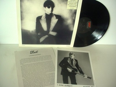 T BONE BURNETT Original PROMO LP + PRESS KIT 1986 (DOT MCA-5809). Promotional