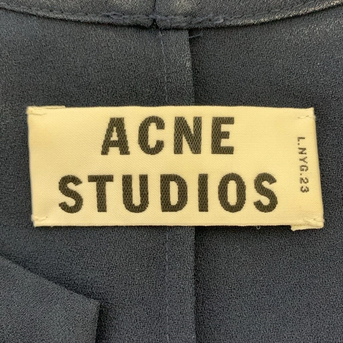 Autentico ACNE STUDIOS Abito da donna in acetato navy poliestere
