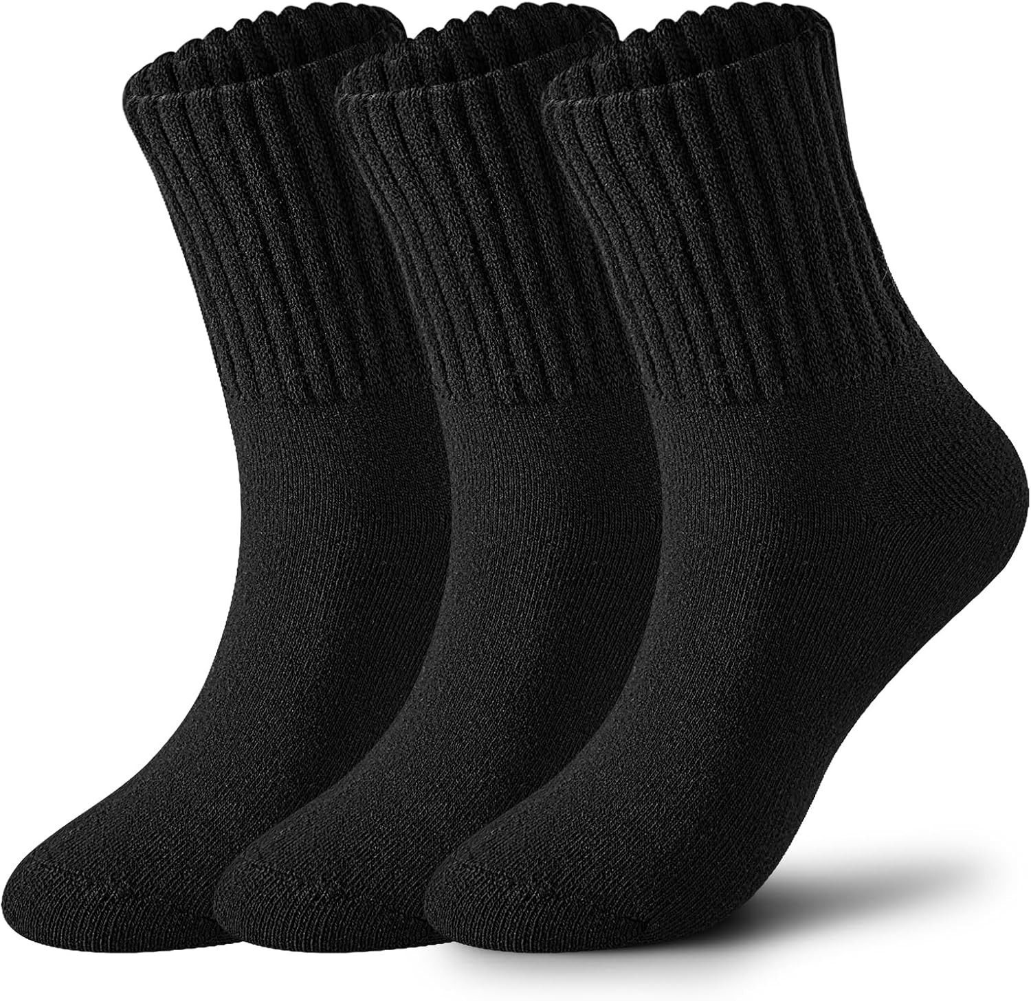 Warm Winter Wool Boot Socks for Women Thick Solid Crew Christmas Gift