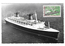 Senegal: Postcard "French Line FRANCE" Senegal, 25.12.1968