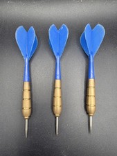 Vintage Unicorn Set Of Darts - Blue Flights- Made In England