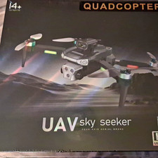 UAV Sky Seeker Quadcopter Drone with Camera Black 328ft Range 200