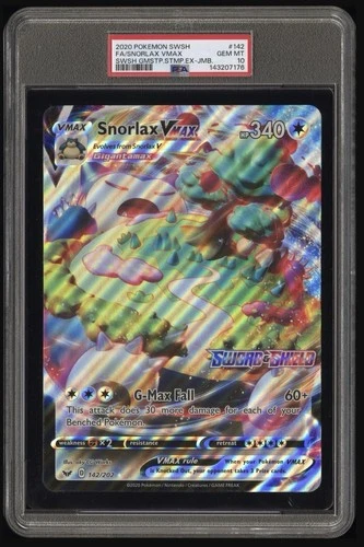 SNORLAX VMAX FA JUMBO GAMESTOP EXCLUSIVE PSA 10 GEM MINT POP 3 POKEMON 2020 SWSH
