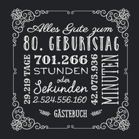GäStebuch 80. Geburtstag Vintage Deko 80 Jahre Geschenkidee Erinnerungsbuch