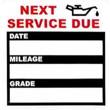 120 PCS Oil Change Stickers Static Cling, 2 2 Inches Next Service Due Stickers