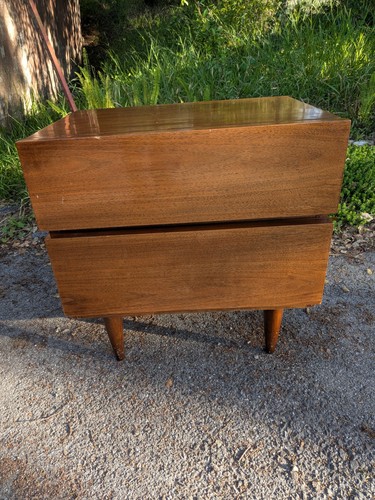 Merton Gershun American of Martinsville Dinia Collection Walnut Night Stand