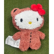 Hello Kitty Bear Costume Plush Brown Red Bow Sanrio 10in New