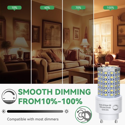 GU24 LED Light Bulb Dimmable 10W,5000K Daylight,1600 Lumens(100W Equivalent),... - Picture 3 of 7