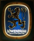 Vintage 1970's Lowenbrau Special & Dark Lighted Beer Sign Man Cave TESTED 18x15