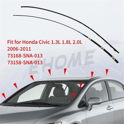 For 2006-2011 HONDA CIVIC Molding L&R Drip Side Set 73168-SNA-013 73158-SNA-013