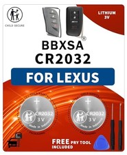Repuesto de batería llavero para Lexus RX ES NX IS UX GX RC GS LS CR2032 (2 